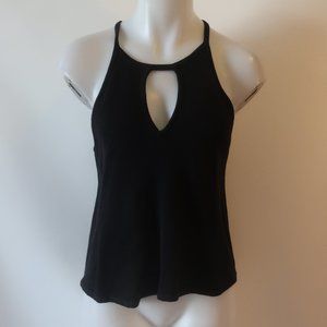 Womens Roi Black Keyhole Neck Knit Tank Top S *